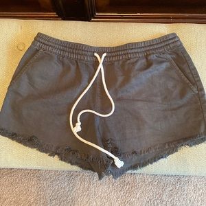 Aerie cotton gray high waisted shorts